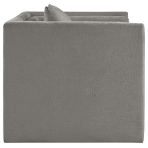 Meridian Furniture Everett Accent Chair with Plush Cushioning and Solid Wood Frame for Modern Living Spaces Grey Chenille Fabric 44068Grey-C