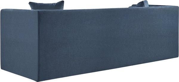 Meridian Furniture Everett Plush Chenille Upholstered Sofa with Contemporary Silhouette for Living Rooms 44068LtBlu-S