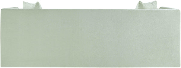 Meridian Furniture Everett Mint Chenille Upholstered Sofa with Solid Wood Frame and Modern Silhouette 44068Mint-S