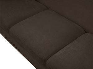Meridian Furniture Penelope Three Seat Chenille Sofa with Solid Wood Frame for Modern Living Room Comfort Brown 44073Brown-S
