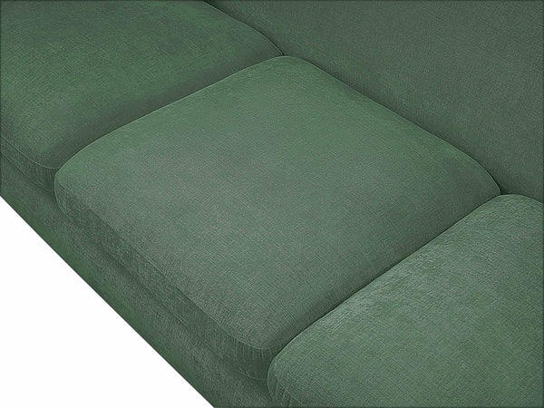Meridian Furniture Penelope Three Seat Chenille Sofa with Solid Wood Frame for Modern Living Room Comfort Green 44073Green-S