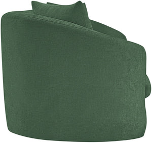Meridian Furniture Penelope Three Seat Chenille Sofa with Solid Wood Frame for Modern Living Room Comfort Green 44073Green-S