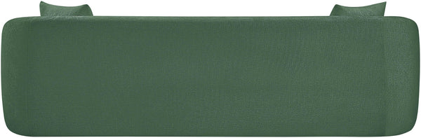 Meridian Furniture Penelope Three Seat Chenille Sofa with Solid Wood Frame for Modern Living Room Comfort Green 44073Green-S