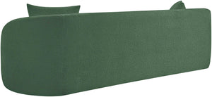 Meridian Furniture Penelope Three Seat Chenille Sofa with Solid Wood Frame for Modern Living Room Comfort Green 44073Green-S
