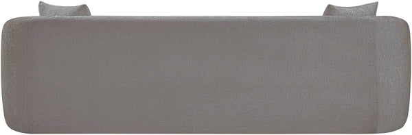 Meridian Furniture Penelope Three Seat Chenille Sofa with Solid Wood Frame for Modern Living Room Comfort Grey 44073Grey-S