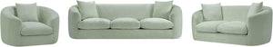 Meridian Furniture Penelope Three Seat Chenille Sofa with Solid Wood Frame for Modern Living Room Comfort Mint 44073Mint-S