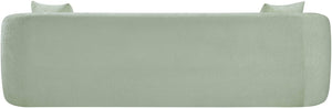 Meridian Furniture Penelope Three Seat Chenille Sofa with Solid Wood Frame for Modern Living Room Comfort Mint 44073Mint-S