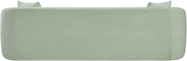Meridian Furniture Penelope Three Seat Chenille Sofa with Solid Wood Frame for Modern Living Room Comfort Mint 44073Mint-S