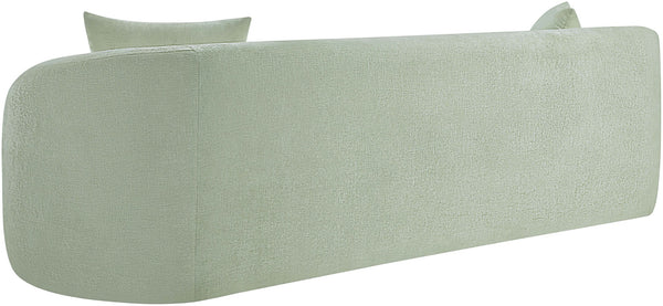 Meridian Furniture Penelope Three Seat Chenille Sofa with Solid Wood Frame for Modern Living Room Comfort Mint 44073Mint-S
