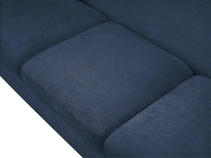 Meridian Furniture Penelope Three Seat Chenille Sofa with Solid Wood Frame for Modern Living Room Comfort Navy 44073Navy-S