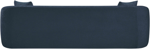 Meridian Furniture Penelope Three Seat Chenille Sofa with Solid Wood Frame for Modern Living Room Comfort Navy 44073Navy-S