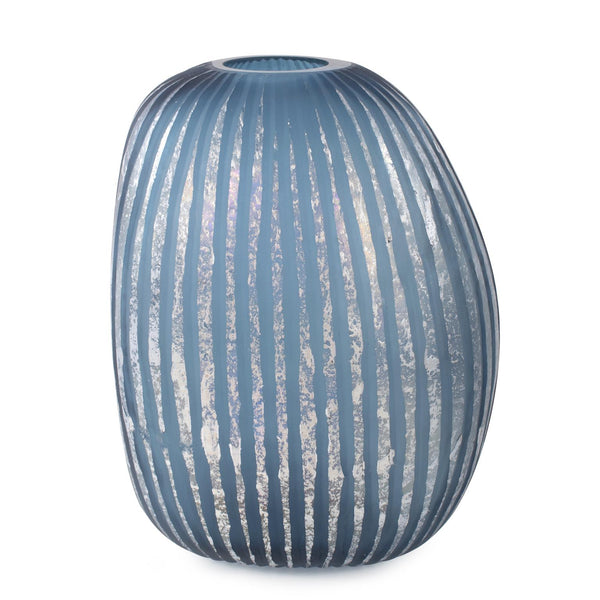 Howard Elliott Yale Asymmetrical Glass Vase: Stunning Design For Contemporary Decor & Unique Style Expression Blue Glass 44078-howard-elliott
