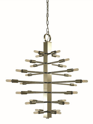 Framburg 28-light Stunning Chandelier With Starburst Design – Handcrafted Elegance For Your Home Decor Polished Nickel Metal 4408 Pn