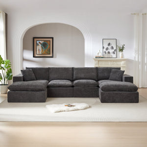 English Elm Modern Chenille Cloud Sofa - Versatile, Comfortable Seating For Stylish Homes, Offices & Apartments W3396S00053