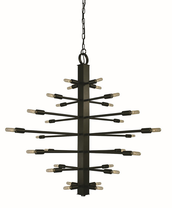 Framburg 28-light Stunning Chandelier With Starburst Design – Handcrafted Elegance For Your Home Decor Mahogany Bronze Metal 4409 Mb