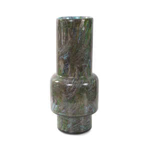 Howard Elliott Kabir Glass Vase - Vibrant Kaleidoscope Colors To Elevate Your Home Decor With Sparkling Style Green Glass 44092-howard-elliott