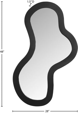 Oblique Mirror 440Black-48M Meridian Furniture