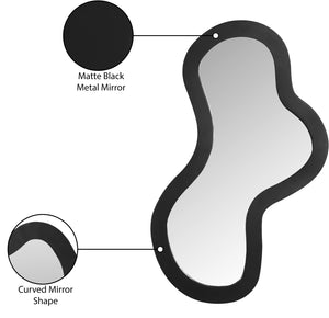 Oblique Mirror 440Black-48M Meridian Furniture