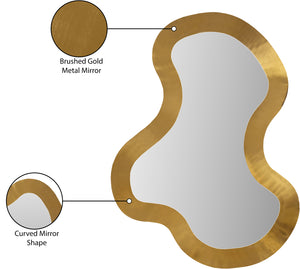 Oblique Mirror 440Gold-38M Meridian Furniture