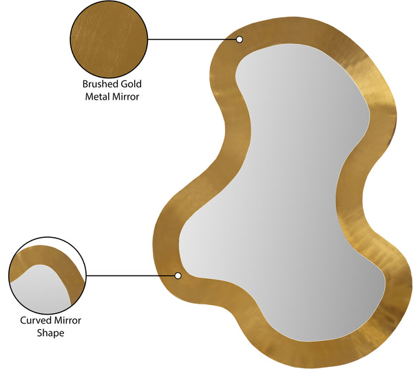 Oblique Mirror 440Gold-38M Meridian Furniture