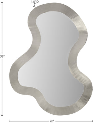 Oblique Mirror 440Silver-38M Meridian Furniture