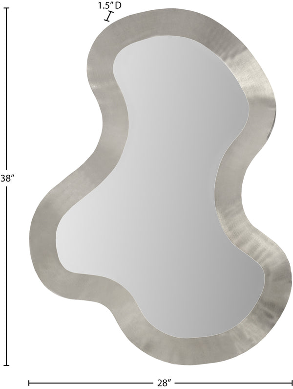 Oblique Mirror 440Silver-38M Meridian Furniture