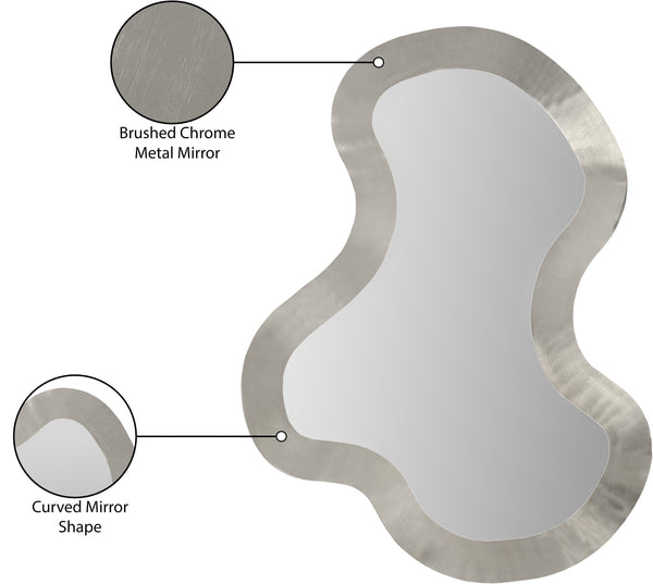 Oblique Mirror 440Silver-38M Meridian Furniture