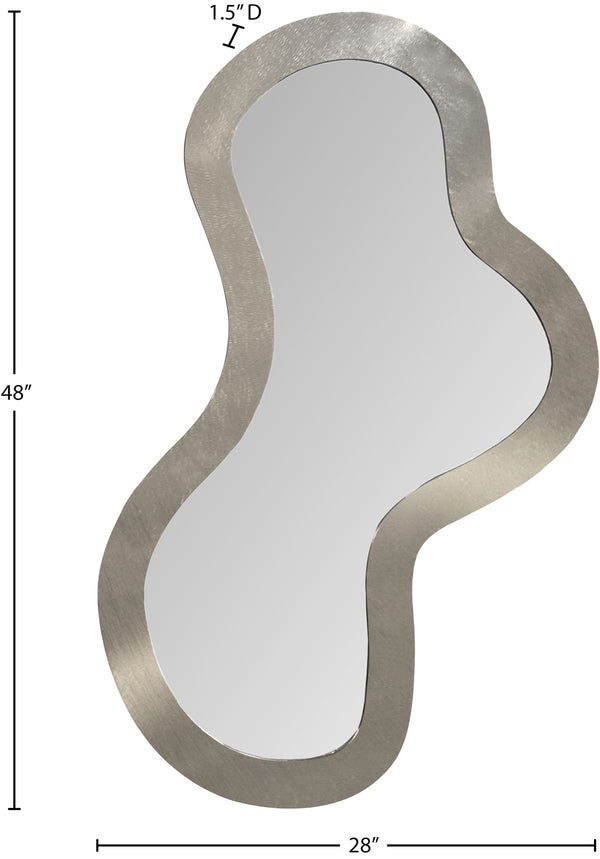 Oblique Mirror 440Silver-48M Meridian Furniture