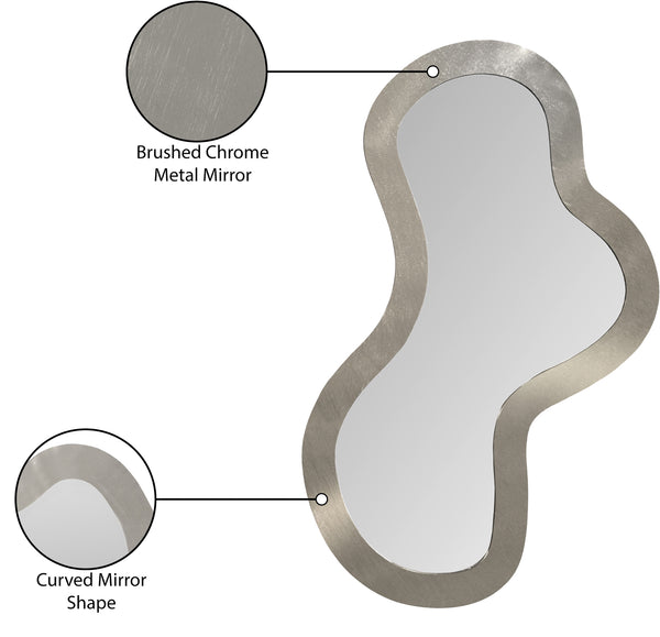 Oblique Mirror 440Silver-48M Meridian Furniture