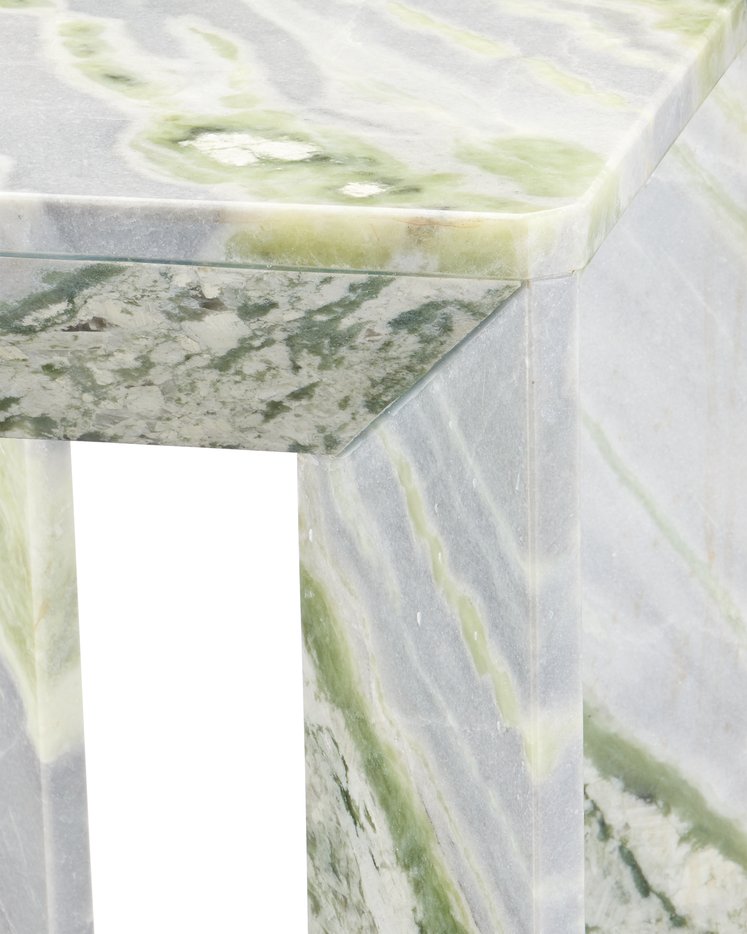 Currey & Company Minerale Green Onyx Accent Table - Unique Natural Stone Design With Striking Veins And Elegant Finish Green Green Onyx Marble 3000-0326-currey-company