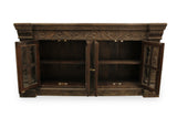 Moti Euclidean Hand-carved Sideboard 4 Glass Doors 44109002