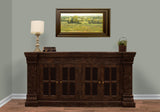 Euclidean Hand-carved Sideboard 4 Glass Doors