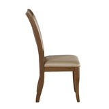 English Elm Beige and Grey Oak Side Chair With Tapered Leg (Set Of 2)