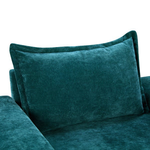 English Elm Christopher Knight Home® - Chenille Oversized Armchair with Thick Cushion and Wide Armrests, Ergonomic Back for Cozy Living Spaces Green N763P314419F