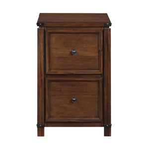 OSP Home Furnishings Baton Rouge File Cabinet Brushed Walnut