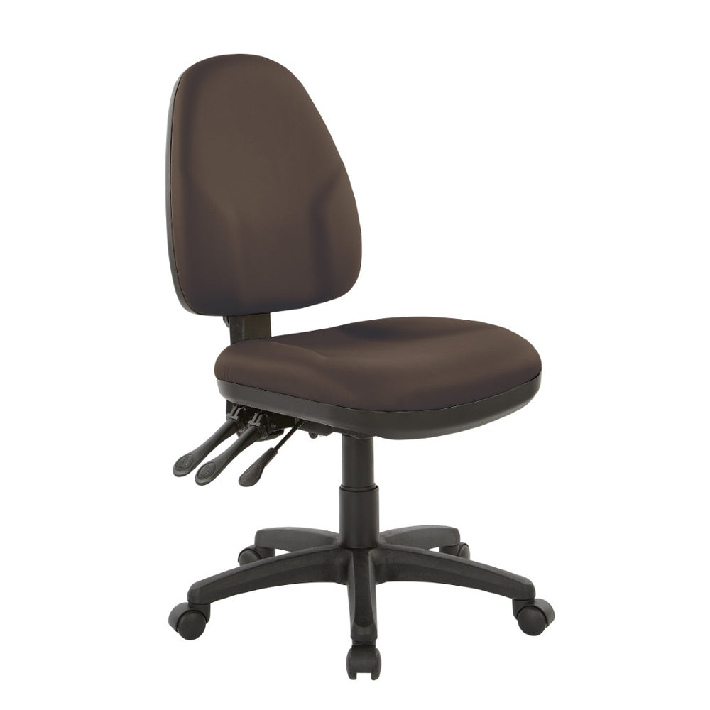 OSP Home Furnishings Dual Function Ergonomic Office Chair with Lumbar Support and Adjustable Foam Seat 36420-R102