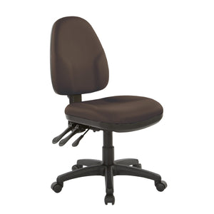 OSP Home Furnishings Dual Function Ergonomic Office Chair with Lumbar Support and Adjustable Foam Seat 36420-R102