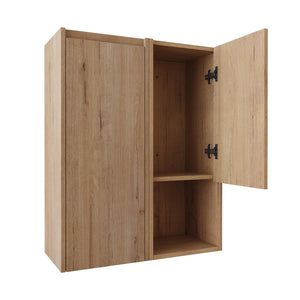 English Elm 12" Bathroom Side Cabinet - Modern Float Mount, Soft Close Doors & Reversible Design For Space-Saving W999S00375