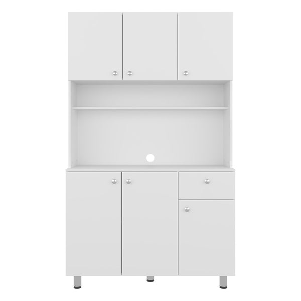English Elm Everly Glass Front Double Door Wall Cabinet for Kitchen Display and Storage B128S00238