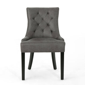 English Elm Christopher Knight Home® - Cheney Dining Chair Set Of 2 - Stylish Slate Microfiber For Modern Comfort & Timeless Elegance 54181.00MFSLAT