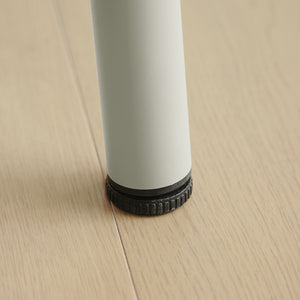 English Elm Sera outdoor square table - waterproof metal courtyard bistro table for balcony, villa, versatile seating Retro White W3318P306363