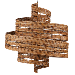 Saisei Chandelier: A Stunning Rattan and Wrought Iron Design Inspired by Cosmic Regeneration Artistry