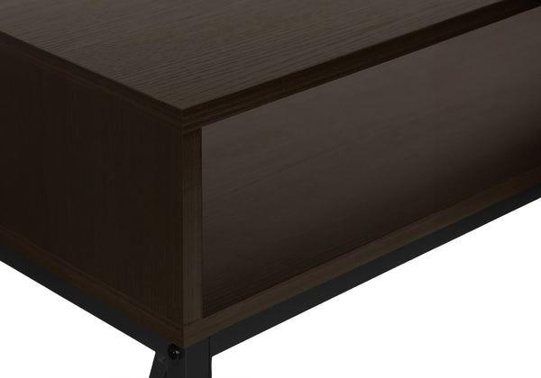 English Elm Accent Table Modern Entryway Console with Grey Laminate Top and Black Criss-Cross Metal Frame, 44" L Espresso 51 L x 11 W x 7 H B2710P219339