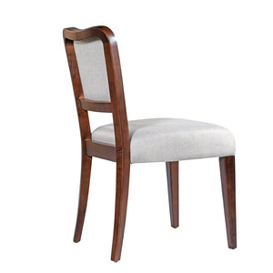 English Elm Walnut Upholstered Dining Chairs Set Of 2 - Elegant Fabric Accent Chairs With Comfort & Style N842P319127D-GIGA