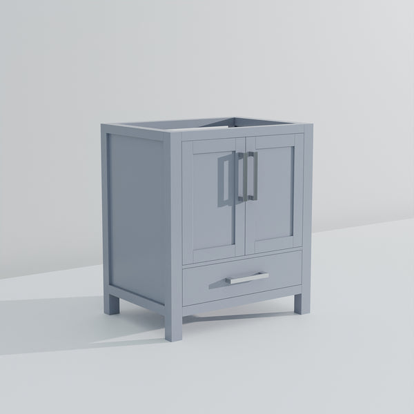 English Elm Dark Grey 30-in Bath Vanity Cabinet with Soft-Close Drawer, Solid Wood Frame, Spacious Storage, Fully Assembled B2731P258780