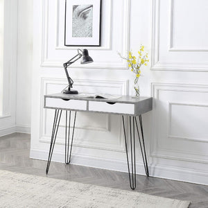 English Elm Modern Laurel Marbled Writing Desk with Drawers for Study Bedroom or Dorm B011P236746