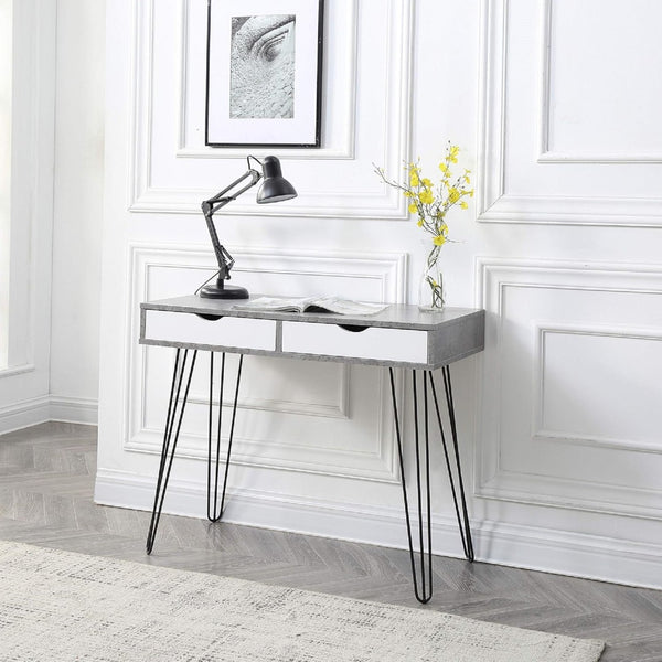 English Elm Modern Laurel Marbled Writing Desk with Drawers for Study Bedroom or Dorm B011P236746