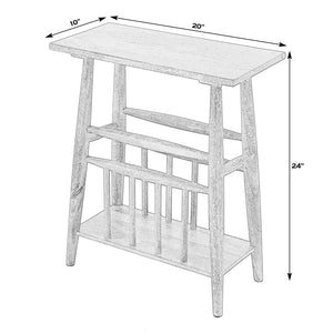 Butler Specialty Butler Bowen 20" W Solid Wood Side Table With Magazine Holder – Stylish, Functional & Compact Design Natural Mango Solids 4426312-butler