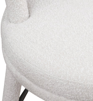 Parlor Cream Boucle Fabric Stool 442Cream-C Meridian Furniture