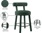 Parlor Green Boucle Fabric Stool 442Green-C Meridian Furniture